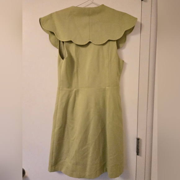 EUC Maeve By Anthropologie Green‎ Scalloped Dress - Picture 9 of 12